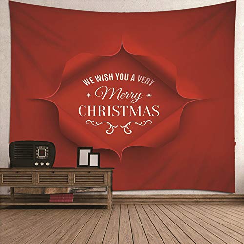 Tapiz de pared para colgar de 150x130 cm en poliéster rojo para dormitorio