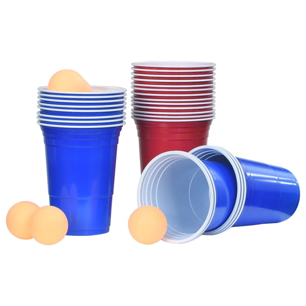 Zestaw do piwa, 0,5 l, tworzywo sztuczne, do gier imprezowych i rozrywkowych, w zestawie kubek, piłki, nadaje się na uroczystości, urodziny, JGA, festiwale, do aktywności na świeżym powietrzu