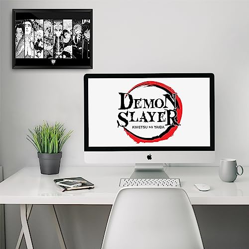 Image of MCSID RAZZ - Demon Slayer - Hashiras - Destroy the Demons Design A4 Size Poster (With Frame) - Best Gift For Demon Slayer Fans /Best Artifacts To Your Home & Decor /For Anime Fandom