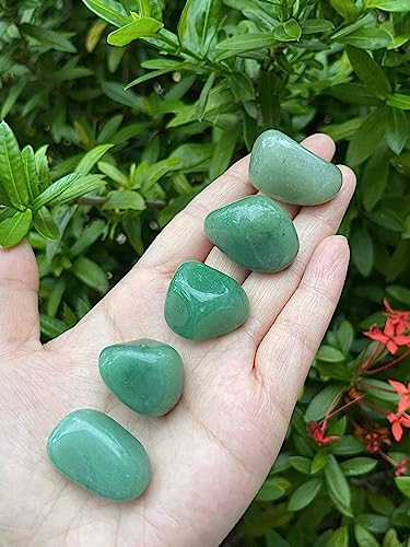 Image of GAF TREASURES 1 /2 LB Green Aventurine Tumbled Stones, Polished Green Aventurine Gemstone, Green Aventurine Healing Crystals (Green Aventurine)