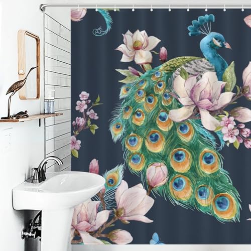Rideau de douche en polyester imperméable 168 x 183 cm avec 12 crochets inclus - 5