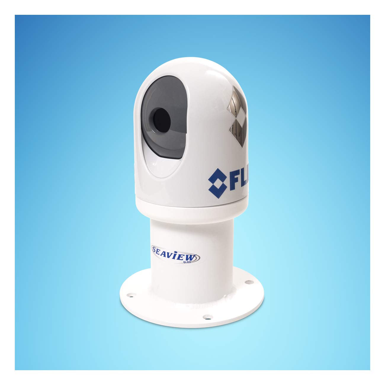 Vertical Camera &amp; Searchlight Mount | 8" Base | Concealed Cable Routing