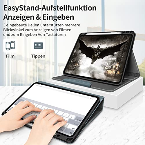 Coque iPad Pro 12.9 6ème génération protection intégrale étui bleu