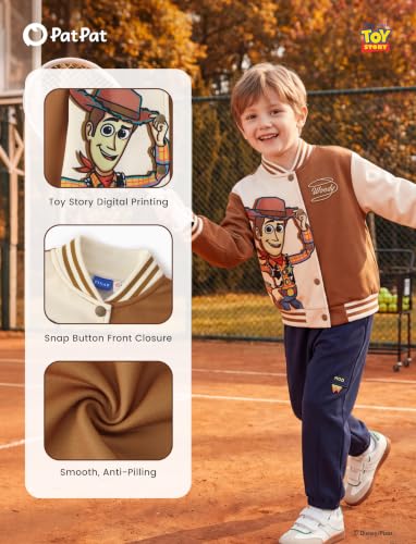 Image of Disney Marvel Bomber Jacket Spider Man Toy Story Cars Varsity Cardigan2-13Y