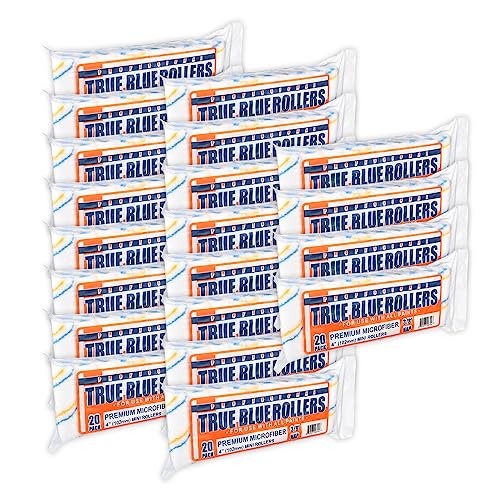 True Blue 4" Professional Paint Roller Covers, 4 Inch, Best For All Types Of Painting Surfaces, Refill Bulk Pack (400, 3/8" Nap) #TOP25