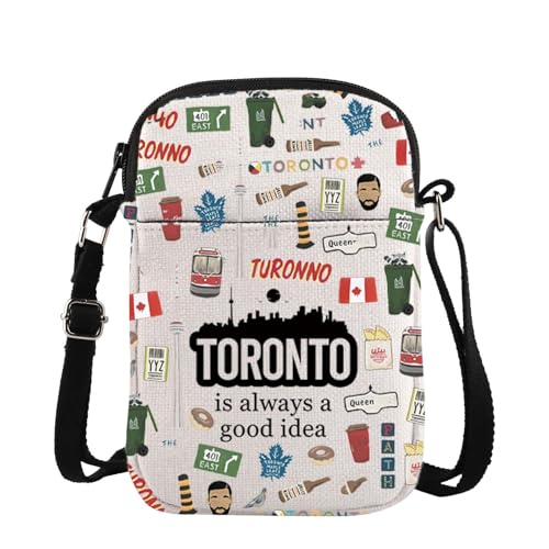TSOTMO Toronto Gift Canada Gift Toronto Trip Crossbody Bag Toronto Vacation Gift For Toronto Lovers Canada Toronto Gift