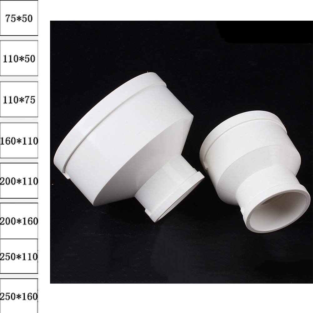 Plastic Duct Pipe Reducer Connector, Downpipe 110mm To 50mm Downpipe Reducer Reducer Connector Tube Ducting Connector For Ducting And Extractor Fans Drain Waste And Vent - View #11