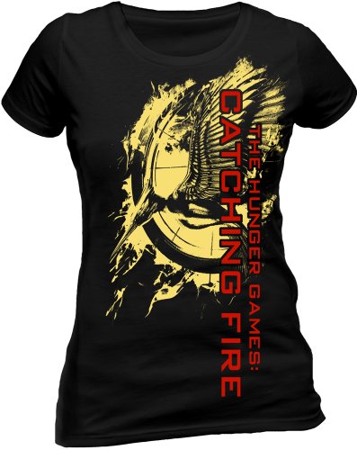 T-shirt noir Foil Print Flaming PIN femme pour un look urbain chic 40