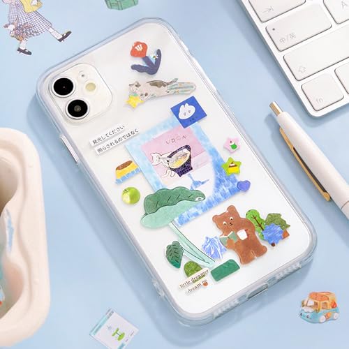 Image of 20 Sheets INS Style Cute Cartoon Sticker Book - Kawaii Stickers for Journaling Junk Journal Scrapbooking Planner DIY Crafts Teens