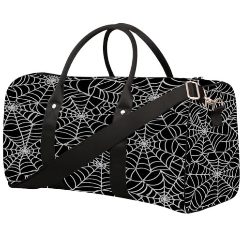 Travel Duffel Bag Spider Web Network Pattern Sport Gym Bag Weekender Overnight Bag carry on bag Training Shoulder for Women Men Boys Girls