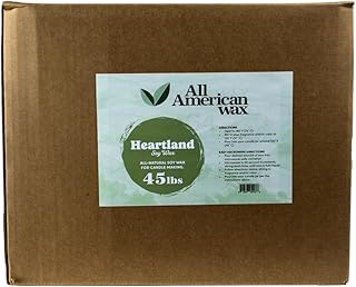 All American Wax Soy Wax Flakes – 45 lb Bag | Natural Soy Wax for Candle Making | Clean Burning, Easy to Melt, Great Scent Throw | DIY Candle Supplies