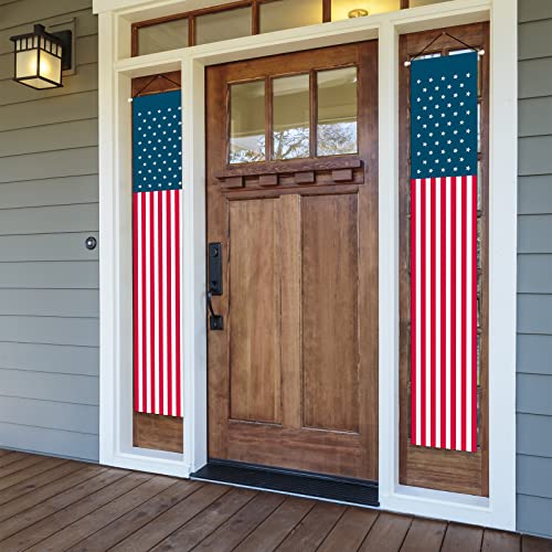 4Th Of July Decorations Outdoor, Hanging Patriotic Vertical American Flag Banners Door Porch Signs, Red White And Blue Decorations For Fourth Of July Memorial Day Independence Day Decor(Usa Flag) #TOP5