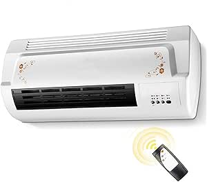 Space Heater Warm Cool Dual Use Air Blower Electric Heater Fan Bathroom Wall Hanging Warmer ...