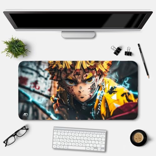 Aim D Game, Desk Mat, 23x11.5 inch, Gaming Mouse Pad, Desk Pad with Cartoon Character Design (Print 4)