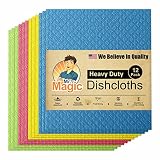 MR.Magic Dish Cloths, Absorbent Kitchen Hand Towel, Dishcloths,Washing Dishes, Reusable, Cellulose C