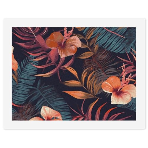 Kit de peinture par numéros fleurs tropicales idée cadeau créatif