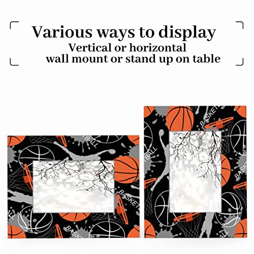 Dihomi Sport Hoop Basketball 8X10 Picture Frame, Wooden Picture Frame For Wall Or Table Top Decor Display 8X10 Or 5X7 Picture, Optional 11X14 4X6. Group Family Weddings Christmas Photo Frame For Gift #TOP3