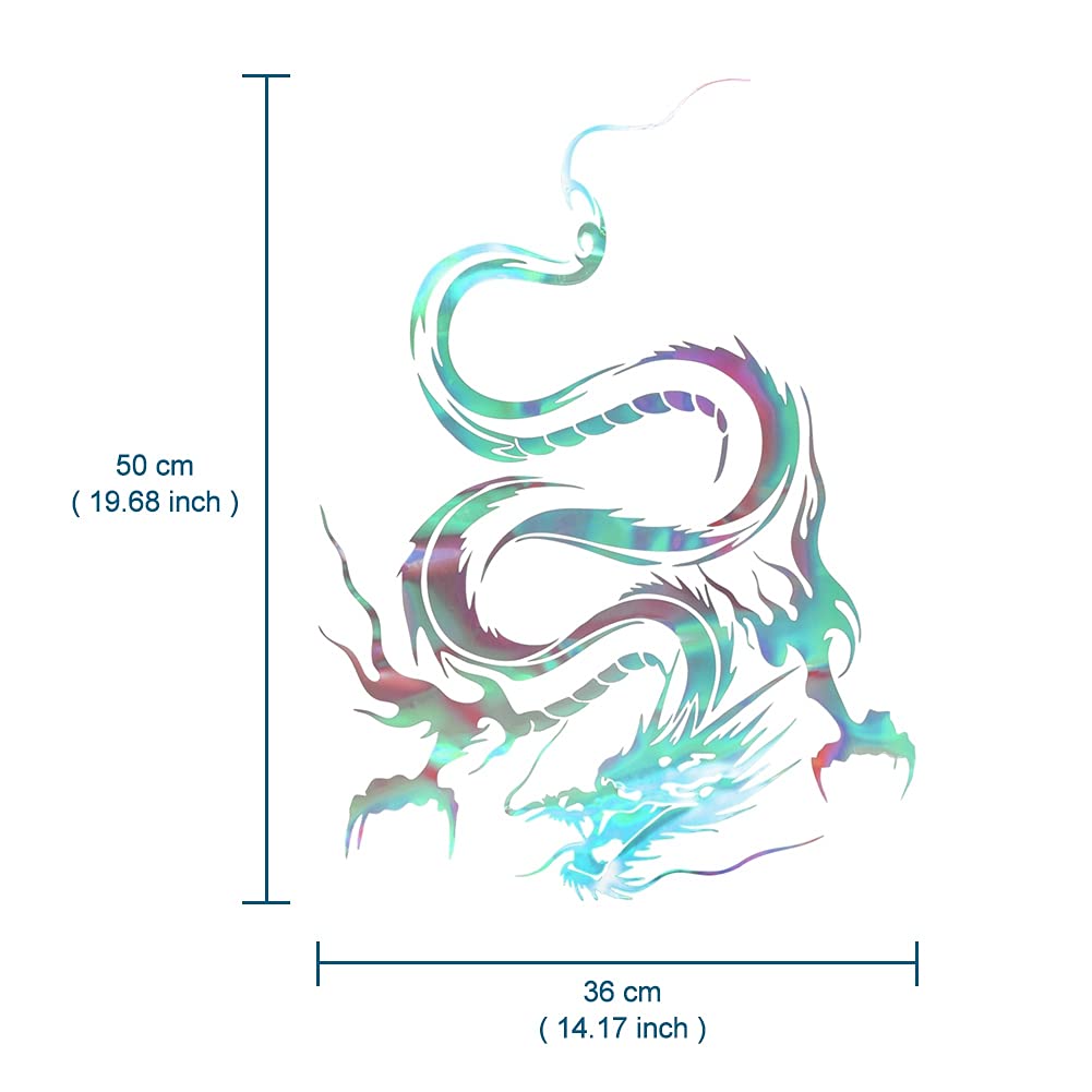 IBENZIGH Schwarzer Drache Auto B-Säulen Aufkleber - Wasserdicht & Kratzfest Für Individuelles Auto Styling