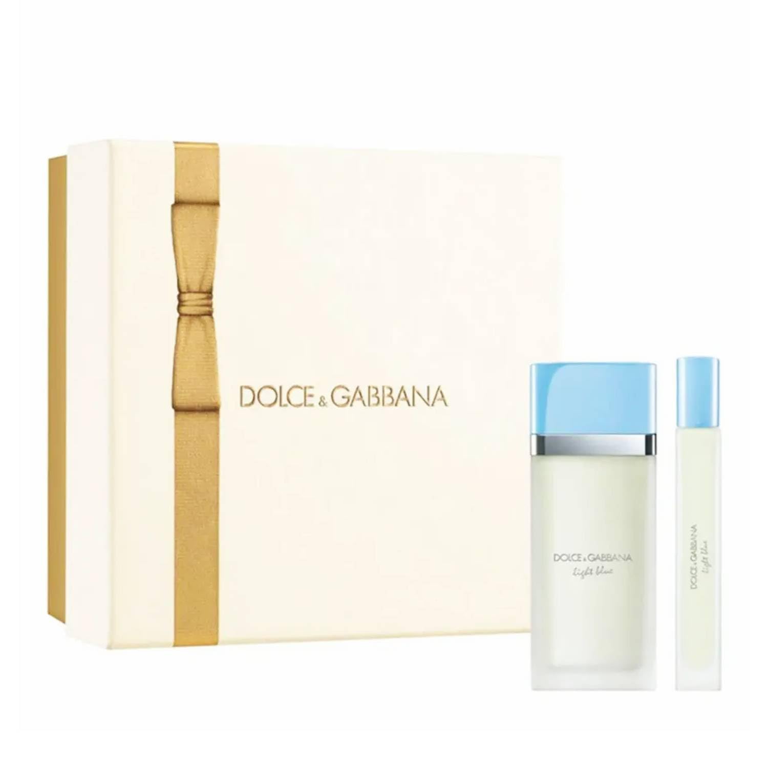 Dolce & Gabbana Light Blue Coffret Cadeau Femme Eau de Toilette Spray 50 ml et Parfum Voyage Eau de Toilette 10 ml