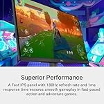 Dell G2725D Gaming Monitor - 27-inch QHD (2560x1440) up to 180 Hz, 2ms Response time, 99% RGB Display, DisplayPort/HDMI Connectivity, AMD FreeSync, Comfortview, Tilt Adjustable - Black - Image 3