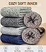 Yeblues 5 Pairs Merino Wool Socks Mens, Thick Warm Winter Socks, Hiking Socks Soft Casual Socks for Men，SIZE 6-13