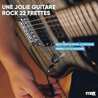 Max Pack Guitare Électrique Style Quilted avec Ampli 40 Watts et Nombreux Accessoires, Housse, Accordeur, Cordes de rechange, Sangle, Câble 3m et Médiators, Kit Complet pour Bien Débuter – Noir - Les Beatles, Paul McCartney, John Lennon, RIngo Starr, George Harrison Max Pack Guitare Électrique Style Quilted avec Ampli 40 Watts et Nombreux Accessoires, Housse, Accordeur, Cordes de rechange, Sangle, Câble 3m et Médiators, Kit Complet pour Bien Débuter - Noir – Image 5