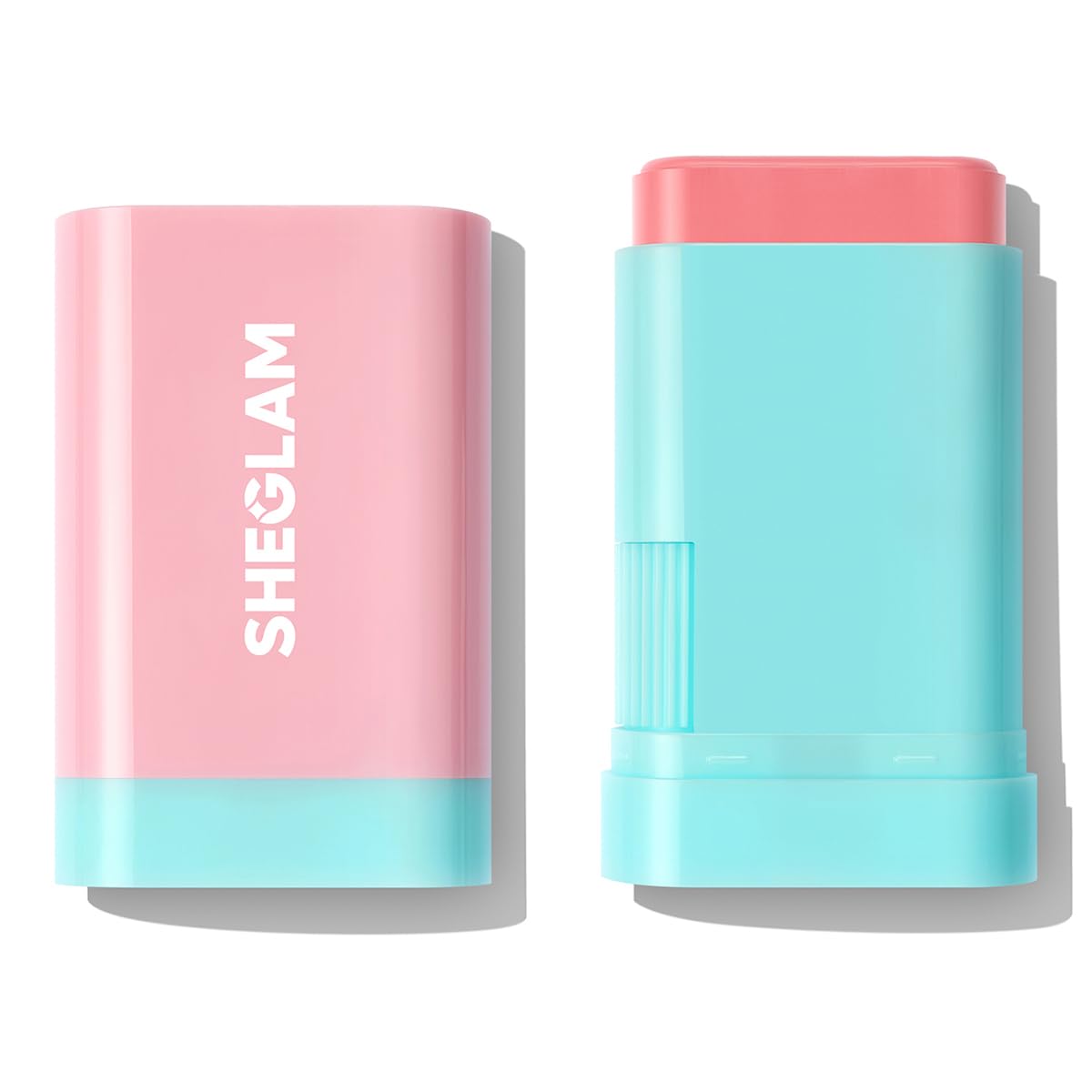 SHEGLAM Glass Glow Blush Stick Cream for Cheek and Lip, Waterproof Hydrating Tinted Solid Moisturizer Blendable Natural Grow Nude Face Blush