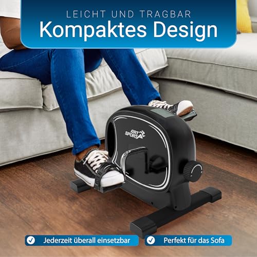Juskys Pedaltrainer Sportivo - leiser Heimtrainer, Fitnessgerät, Senioren, Armtrainer, Beintrainer, Mini Fahrrad für Zuhause