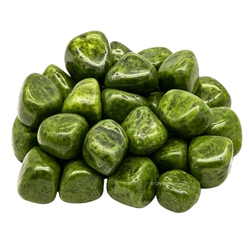 Image of Certified Green Tourmaline in Matrix Crystal Healing Tumbled Stone, Natural Polished Crystals for DIY Crafts, Manifestation, Meditation, Pooja Feng Shui and Reiki Healing (30 Grams)