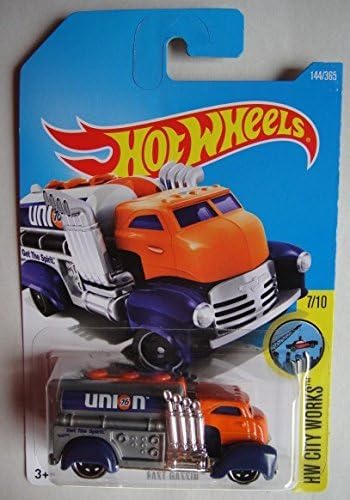 HOT WHEELS HW CITY WORKS 7/10, ORANGE/BLUE FAST GASSIN 144/365