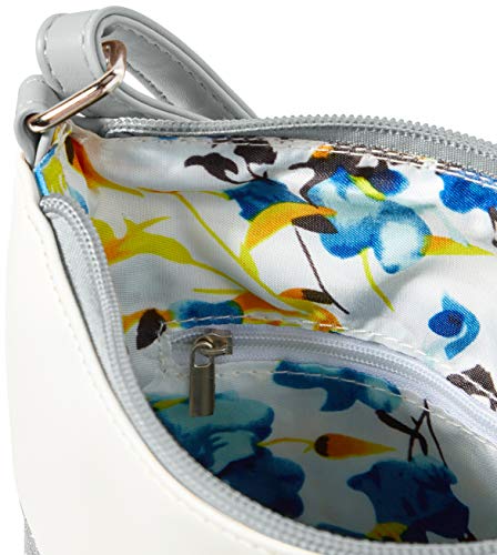 N.V. Bags 767, Crossbody Donna, Grigio, Small