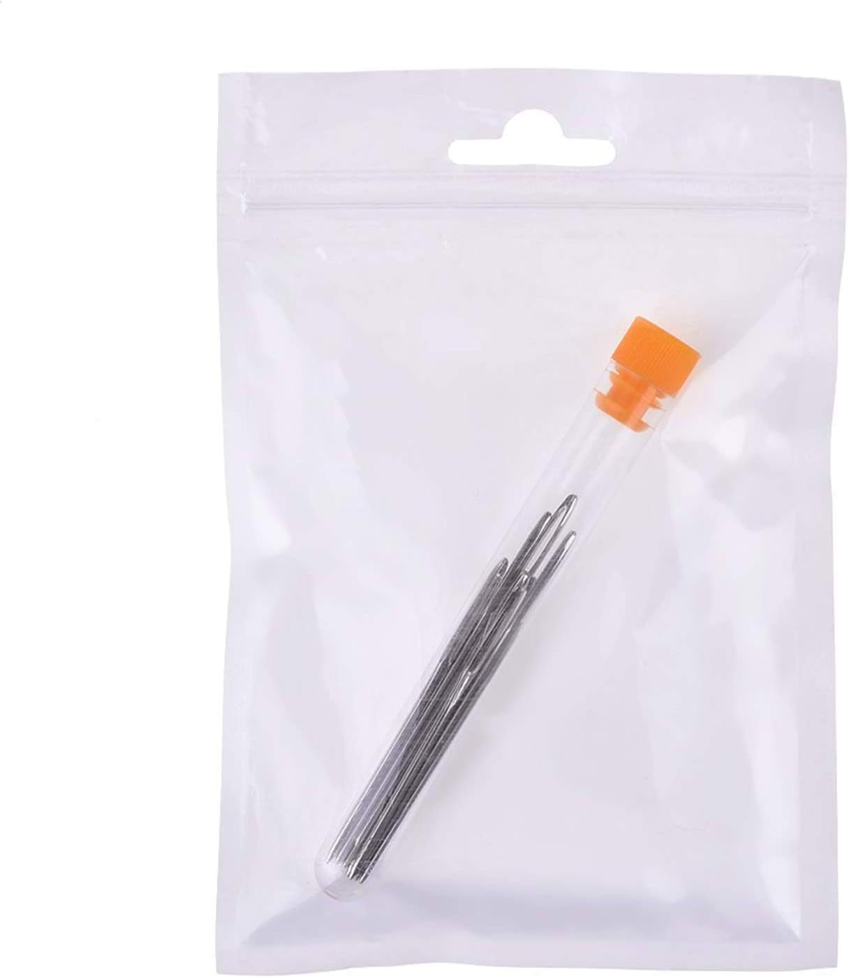 9 Pieces Large-Eye Hand Sewing Needles, Steel Yarn Knitting Needles Sewing Needles Darning Needle with Clear Storage Tube for Embroidery Tool Hand DIY Silver