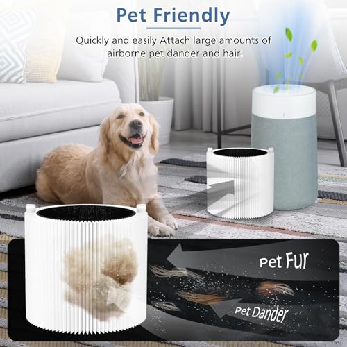 411i Max 411a Replacement Filters for Blueair 411i Max and 411a Max Air Purifier, F4MAX Particle and Activated Carbon Filter, 2 Pack