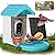 VISIOGEAR 2-in-1 Smart Wild Bird Feeder & Bath with 4K HD Camera, AI Identification Solar Bird Feeder Watching Camera Night Vision for Outdoor Birds Watching Gifts for Birdlover, Blue