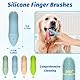 Soodyoow Hundezahnbürste, 10 Stück Zahnbürste für Hunde, 2 Stück Dreifach Köpfe Hundezahnbürsten, 4 Fingerzahnbürste, 4 Doppelköpfige Dog Toothbrush, 360º Pets Zähne Reinigung Zahnbürste