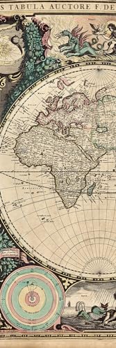 Store enrouleur occultante sans perçage avec imprimé carte du monde haut de gamme - 8