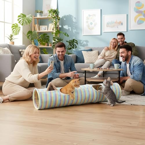 Túnel para gatos ideal como regalo de cumpleaños para mascotas 7