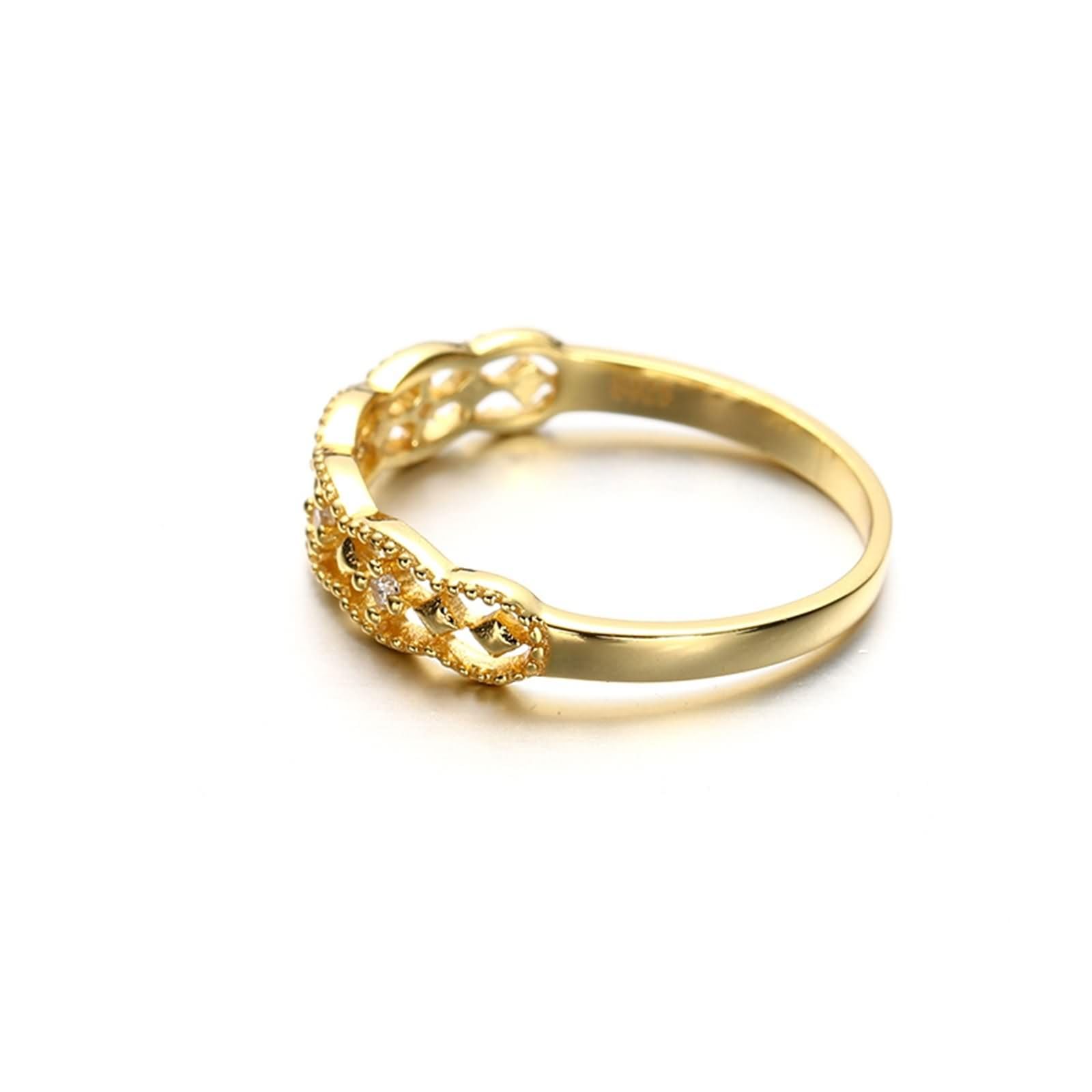 Beydodo Anillo Matrimonio Oro Amarillo Mujer 9 14 18K con Redondo Hueco con Moissanita, Anillo de Matrimonio Oro para Mujer