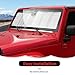 Windshield Sunshade Sun Shade Heat Shield Sun Visor Mat Compatible with Jeep Wrangler Rubicon Sahara TJ JK JKU 2 Door & 4 Door