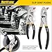 HURRICANE 7-Piece Pliers Set - 8 Inch Groove Joint, Slip Joint, 7 Inch Linesman, 6 Inch Diagonal, Long Nose, Mini Long Nose for DIY & Home Use