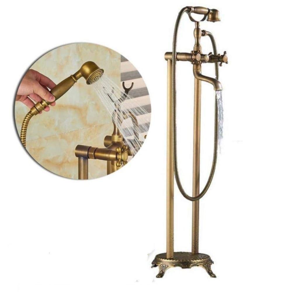 Robinet de baignoire sur pied en laiton antique d'exception