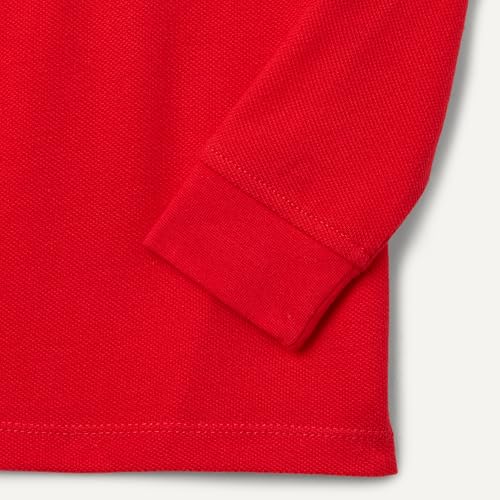 Image of Amazon Essentials Boys and Toddlers' Long-Sleeve Pique Polo Shirts for School Uniform, Multipacks