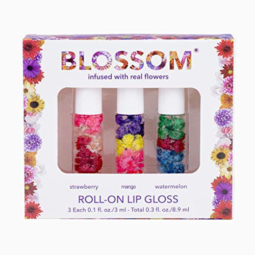 Blossom Roll-On LIP GLOSS Set Strawberry Mango Watermelon