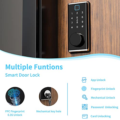 Serrure de porte intelligente Bluetooth à pêne dormant et clavier TTLock - 3