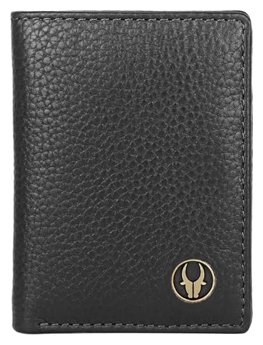 Image of WildHorn RFID Protected Genuine Leather Wallet for Men I 4 Card Slots I 2 Slip Pockets I 1 Currency Compartment (Black)