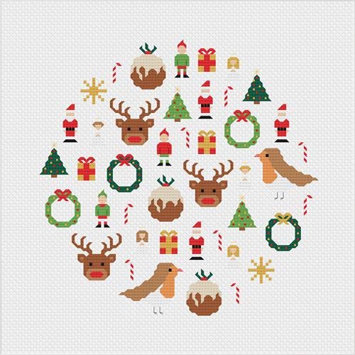 Meloca Designs Christmas Sampler Cross Stitch Kit