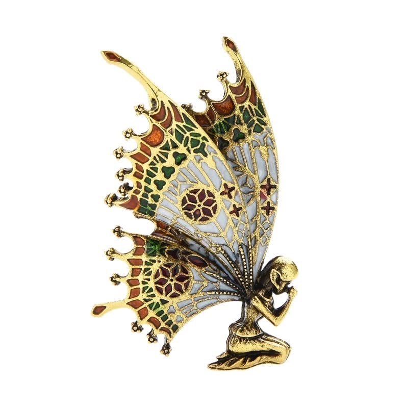 Broche ailes de papillon en émail de qualité supérieure pour femme
