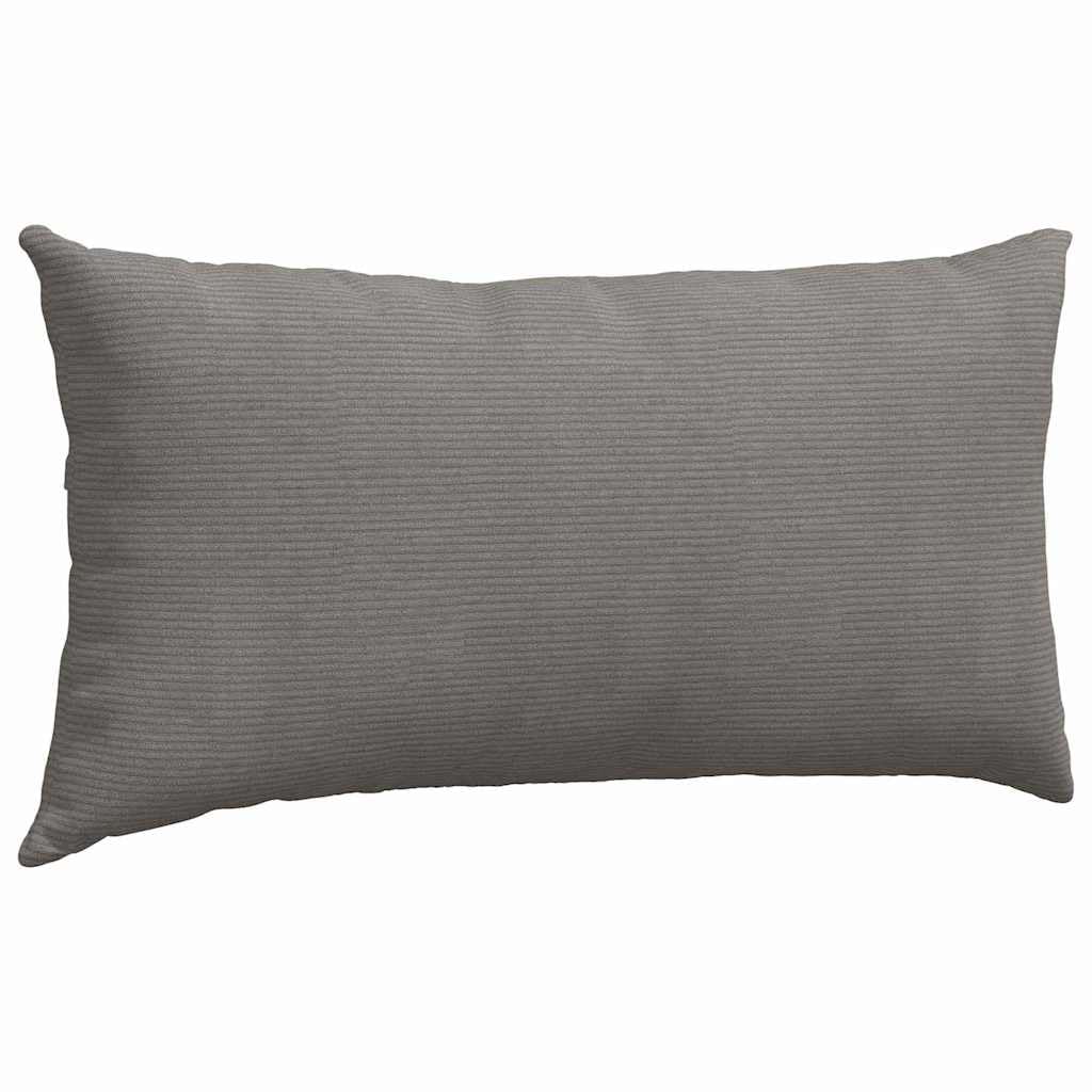 Set di 2 cuscini da divano, 80 x 40 cm, in morbido tessuto a coste, sfoderabile, imbottitura in poliestere, per divano, sedia, soggiorno, camera da letto