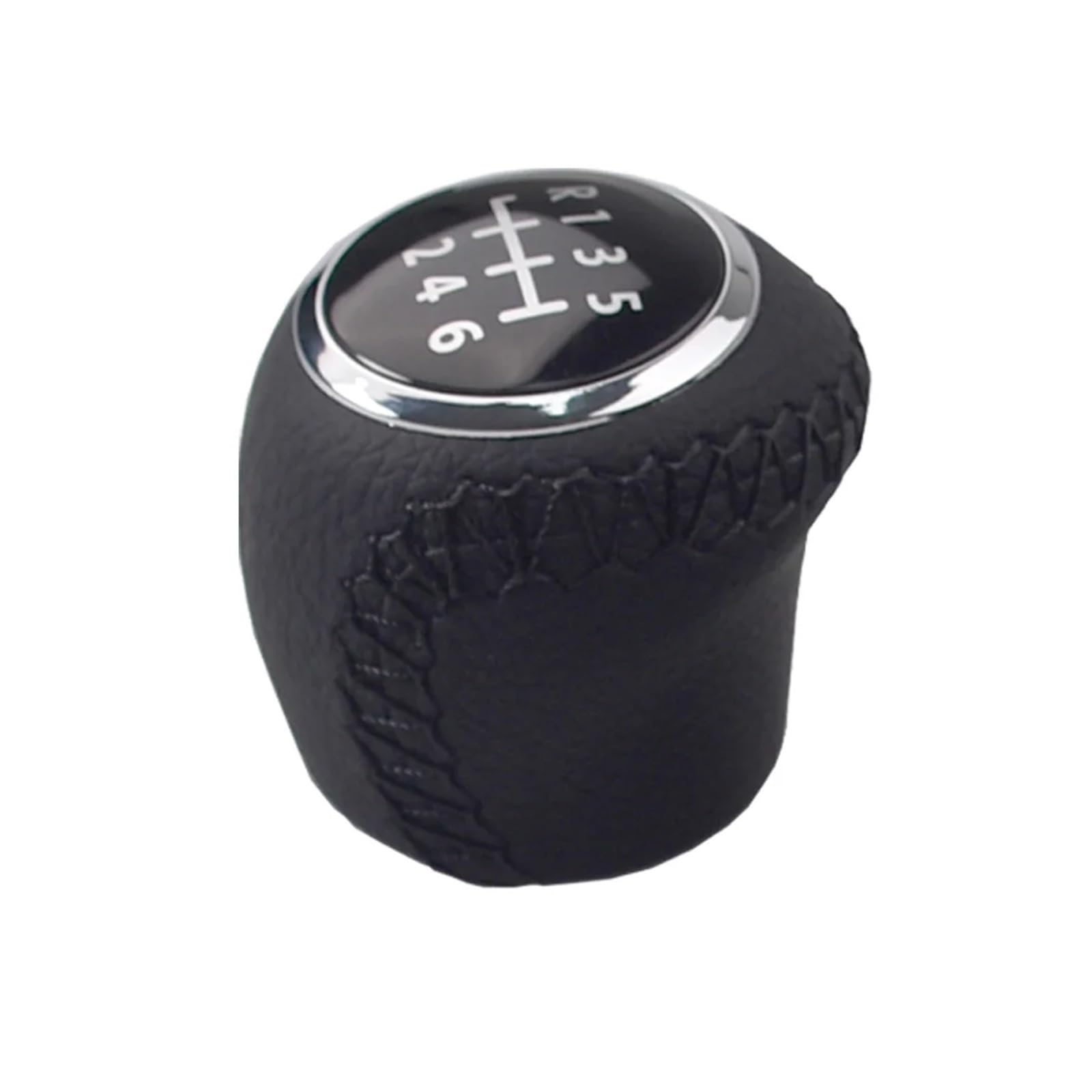 KUNYOS Leather Gear Knob for Fiat Grande Punto 2006-2012 Linea 2007-2015 5/6Speed Gear Shift Lever Handle Knob Stick Head(6 Speed)