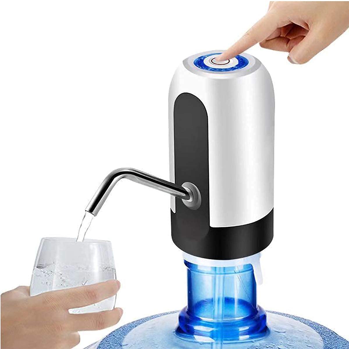 BHRAKUTI Automatic Wireless Water Bottle Can Dispenser Pump with Rechargeable Battery for 20 Litre Bottle Can with Portable USB Charging Cable, Water Dispenser Pump-image-20